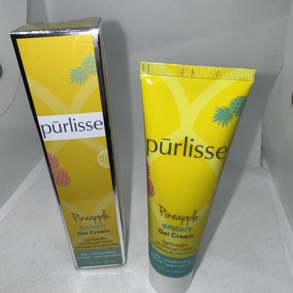 Purlisse Pineapple BRIGHT Gel Cream Oil-Free‎ 1.7oz/50mL Full Size SEALED RET$24